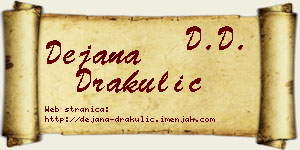 Dejana Drakulić vizit kartica